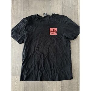 Run DMC Shirt Mens XL Black Walk This Way Band Tee Hip Hop Graphic Cotton Music